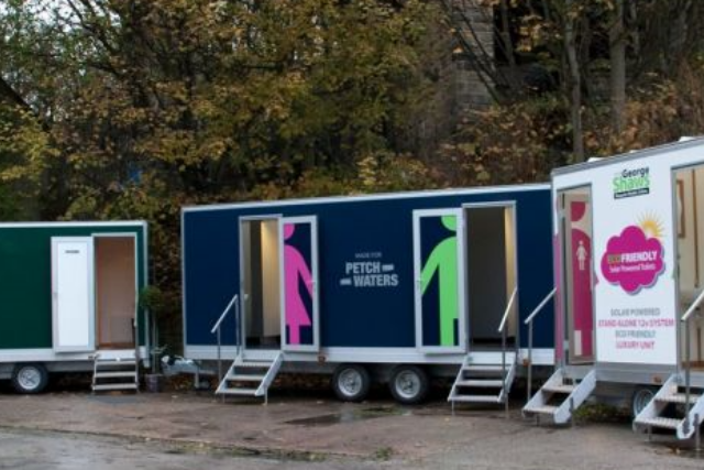 Three event toilet units